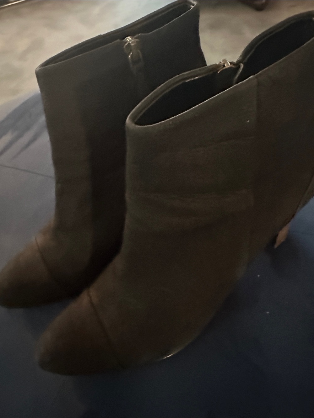 Women’s Cole Haan Black Suede Ankle Boots with Side Zip
